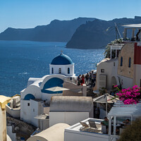 Buy canvas prints of Oia Rooftops  by Ron Thomas