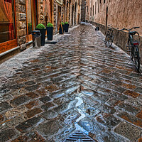 Buy canvas prints of Florence, a Narrow Street by Ron Thomas