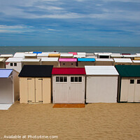 Buy canvas prints of Blankenberge Beach Chalets by Ron Thomas
