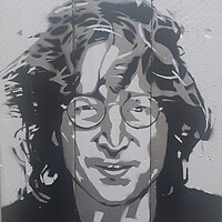 Buy canvas prints of John Lennon art print by John Kenny