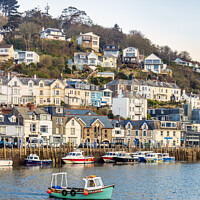 Buy canvas prints of Early crossing at Looe Harbour, Cornwall by Jim Monk