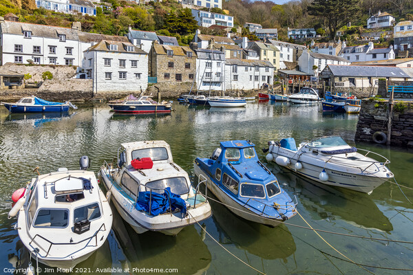 Polperro Harbour, Cornwall. Picture Board by Jim Monk