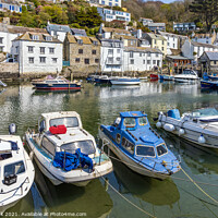 Buy canvas prints of Polperro Harbour, Cornwall. by Jim Monk