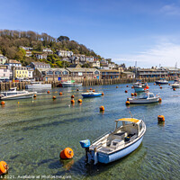 Buy canvas prints of Boats on the Looe River. by Jim Monk