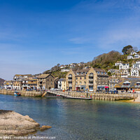 Buy canvas prints of The river at Looe, Cornwall by Jim Monk
