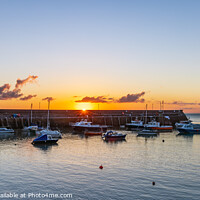 Buy canvas prints of Sunrise over Minehead Harbour  by Jim Monk