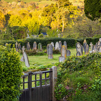 Buy canvas prints of All Saints Graveyard, Selworthy by Jim Monk