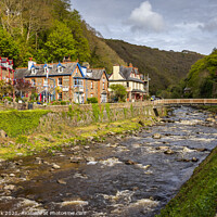 Buy canvas prints of East Lyn River, Lynmouth by Jim Monk
