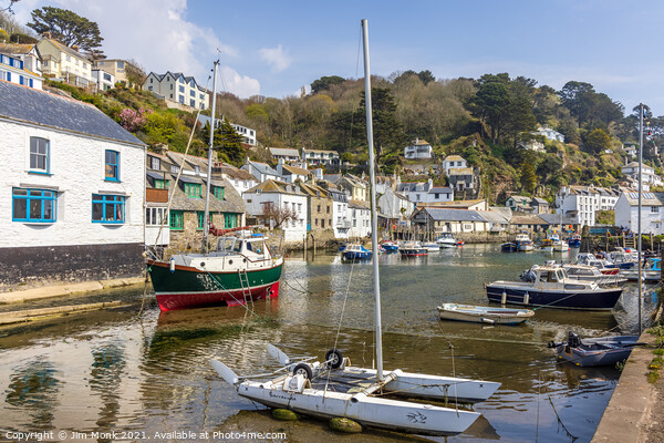 Polperro Harbour in Cornwall. Picture Board by Jim Monk
