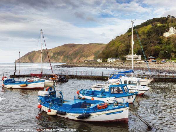 Lynmouth Harbour, Devon. Picture Board by Jim Monk