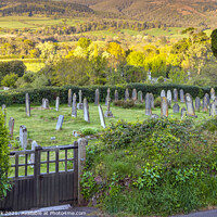 Buy canvas prints of  Church of All Saints Graveyard, Selworthy by Jim Monk