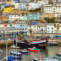 Buy canvas prints of Harbour View, Brixham by Jim Monk