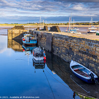 Buy canvas prints of Beadnell Harbour Reflections by Jim Monk