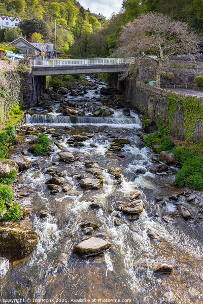East Lyn River, Lynmouth. Picture Board by Jim Monk