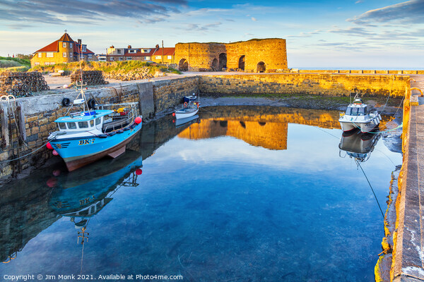 Beadnell Harbour, Northumberland Picture Board by Jim Monk