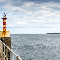 Buy canvas prints of Amble lighthouse by Jim Monk