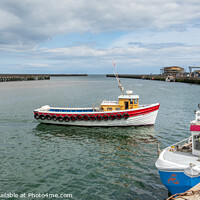 Buy canvas prints of Amble Harbour in Northumberland by Jim Monk