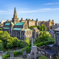 Buy canvas prints of Glasgow Cathedral from the Necropolis by Jim Monk