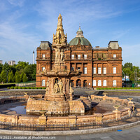 Buy canvas prints of The Doulton Fountain & Peoples Palace by Jim Monk