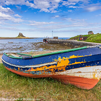 Buy canvas prints of Old boat at Holy Island by Jim Monk