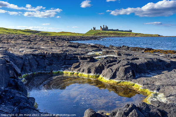 Dunstanburgh Castle, Northumberland Coast. Picture Board by Jim Monk