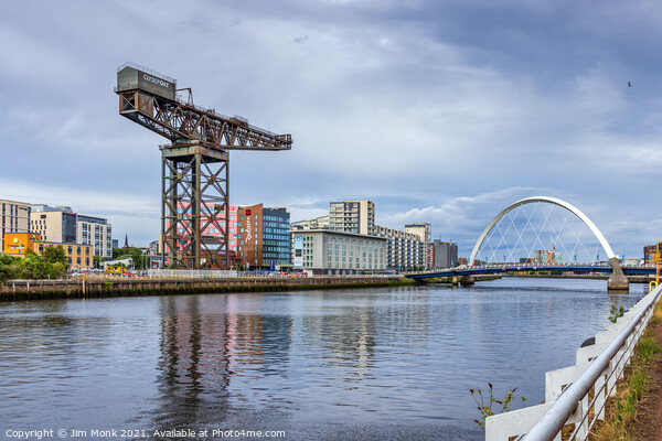 The Finnieston Crane & Clyde Arc , Glasgow Picture Board by Jim Monk