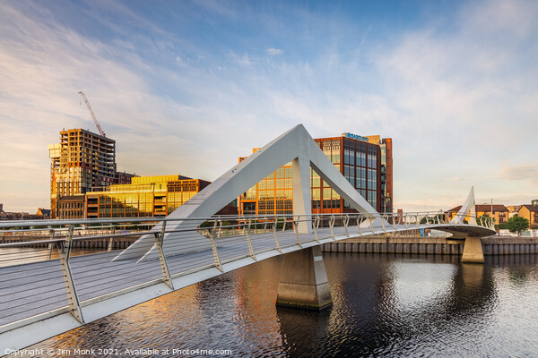 The Squiggly Bridge at Sunrise Picture Board by Jim Monk