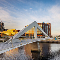 Buy canvas prints of The Squiggly Bridge at Sunrise by Jim Monk