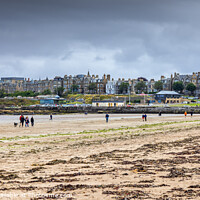 Buy canvas prints of St Andrews from West Sands Beach by Jim Monk