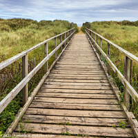 Buy canvas prints of West Sands Walkway, St Andrews by Jim Monk