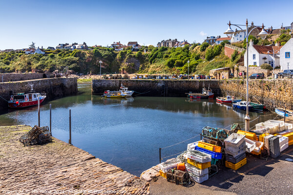 Crail Harbour Picture Board by Jim Monk