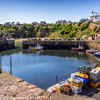 Buy canvas prints of Crail Harbour by Jim Monk