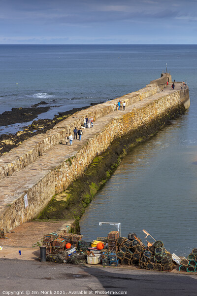 St Andrews Harbour Wall Picture Board by Jim Monk