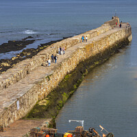 Buy canvas prints of St Andrews Harbour Wall by Jim Monk