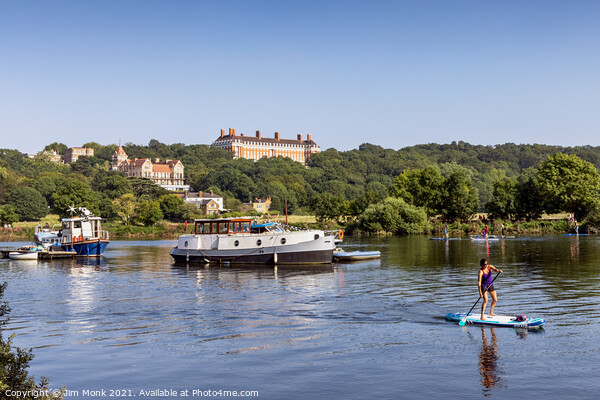  Paddling on the Thames Picture Board by Jim Monk