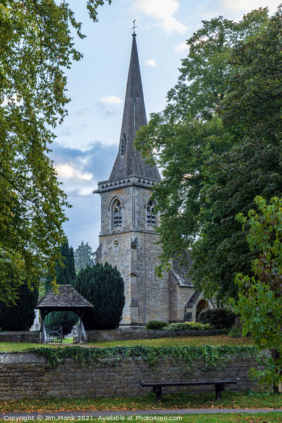 The Parish Church of Saint Mary,  Lower Slaughter Picture Board by Jim Monk
