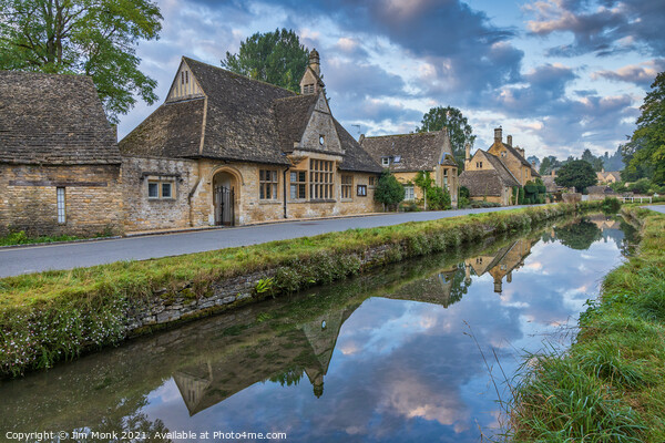 Lower Slaughter Reflections Picture Board by Jim Monk