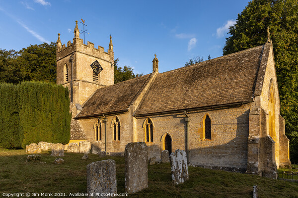 St Peter's Church, Upper Slaughter Picture Board by Jim Monk