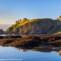 Buy canvas prints of Dunnottar Castle Reflections by Jim Monk