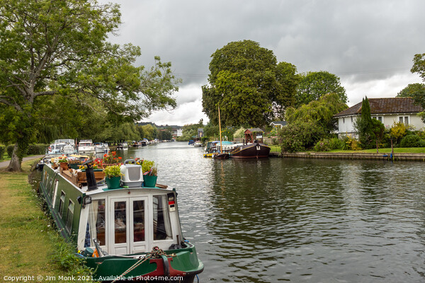 Houseboats at Henley Picture Board by Jim Monk