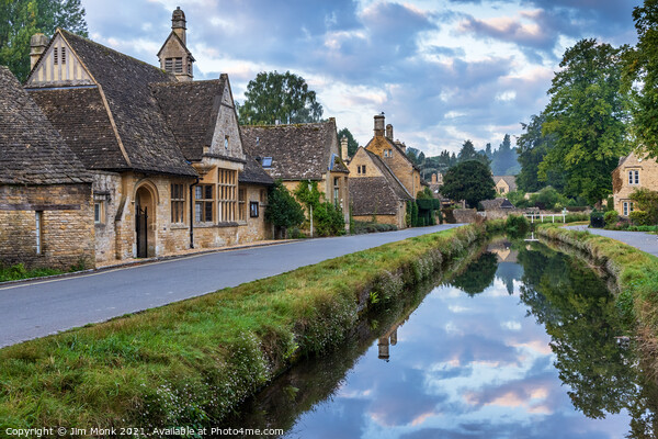  Reflections at Lower Slaughter Picture Board by Jim Monk