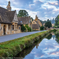 Buy canvas prints of  Reflections at Lower Slaughter by Jim Monk