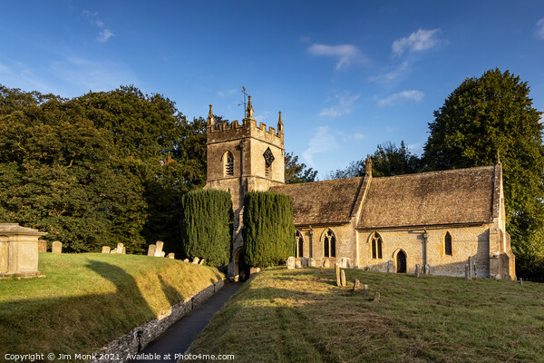 St Peter's Church in Upper Slaughter Picture Board by Jim Monk