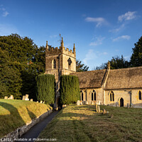 Buy canvas prints of St Peter's Church in Upper Slaughter by Jim Monk