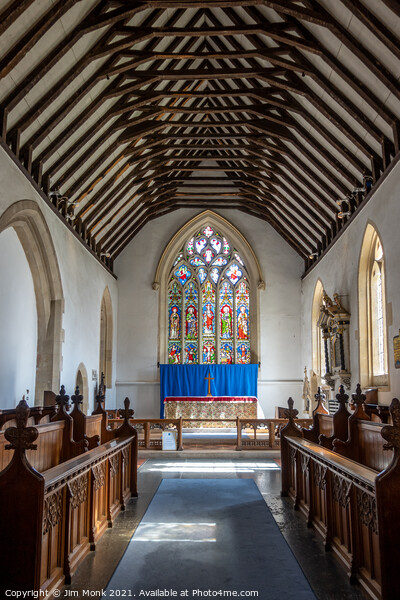 St Edward's Church Interior Picture Board by Jim Monk
