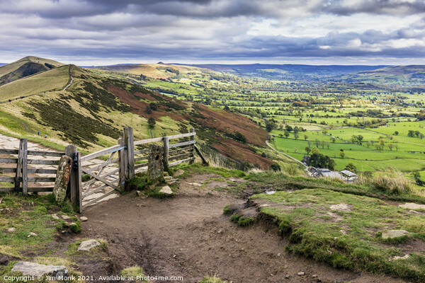 Mam Tor Gate and the Great Ridge Picture Board by Jim Monk