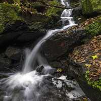 Buy canvas prints of Lumsdale Falls, Derbyshire by Jim Monk