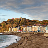 Buy canvas prints of North Beach and Seafront, Aberystwyth by Jim Monk