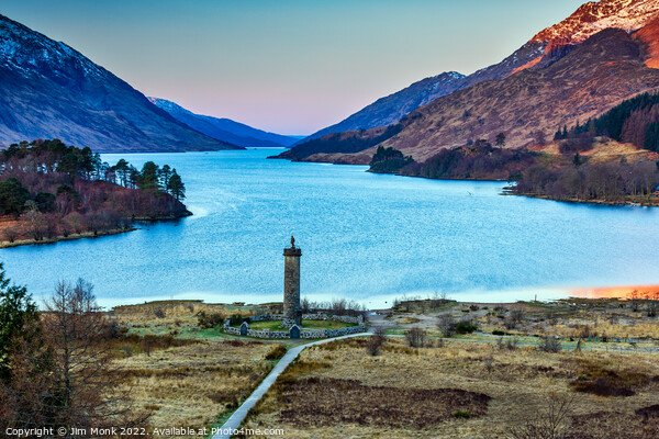 The Glenfinnan Monument and Loch Shiel Picture Board by Jim Monk