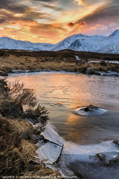 Loch Ba Sunset Picture Board by Jim Monk